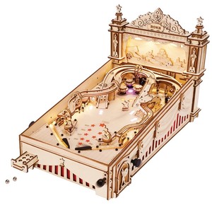 3D Circus Pinball Machine Robotime ROKR 3D wooden puzzle kit