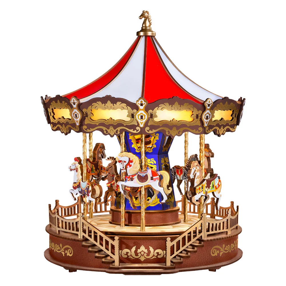 Classic Carousel 3D Wooden Puzzle Robotime ROKR 3D wooden puzzle kit