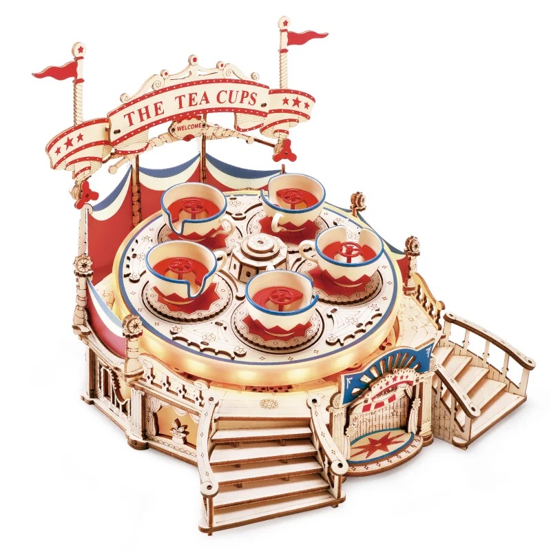 Tilt-A-Whirl Robotime ROKR 3D wooden puzzle kit