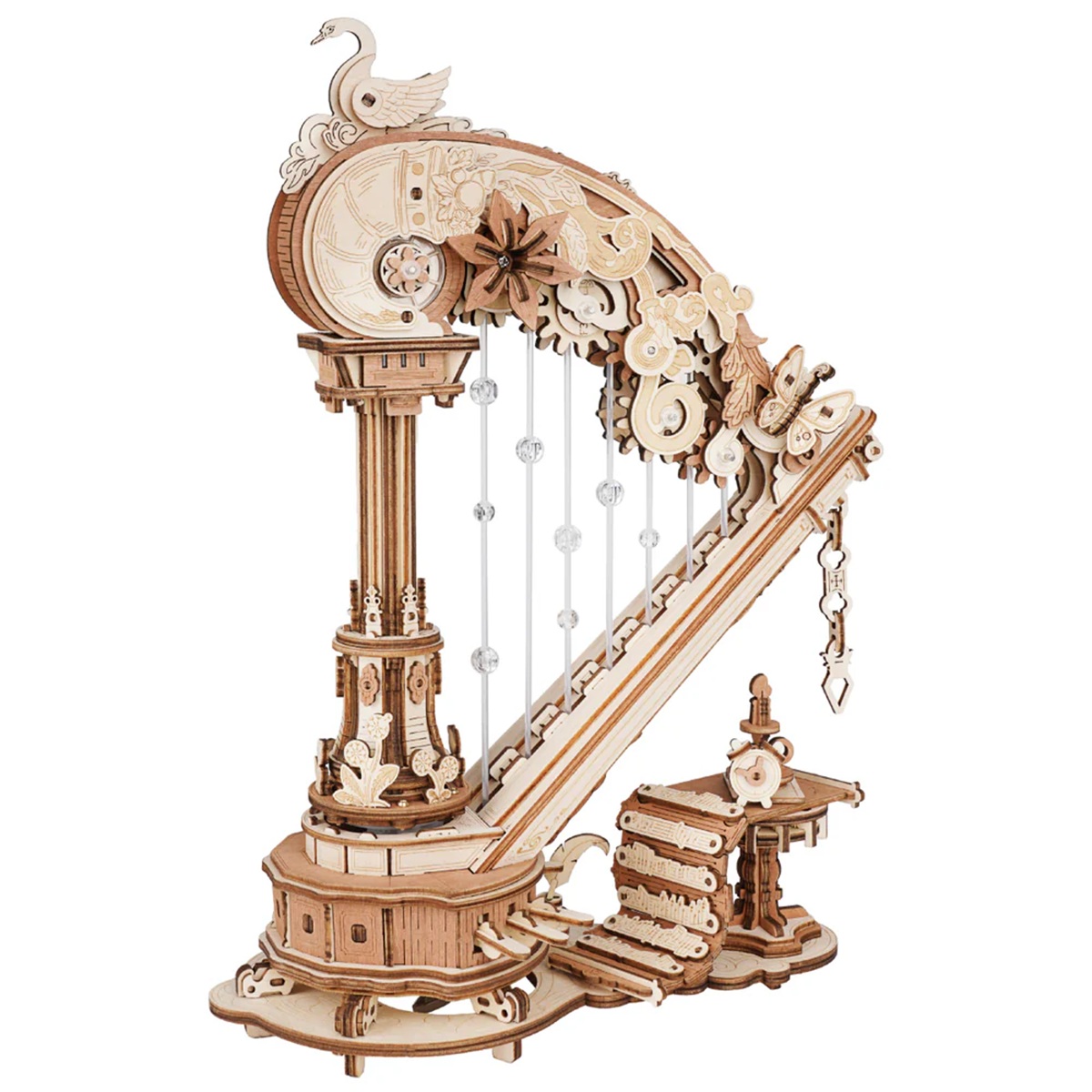Magic Harp Music Box Wooden 3D Puzzle Robotime ROKR 3D wooden puzzle kit