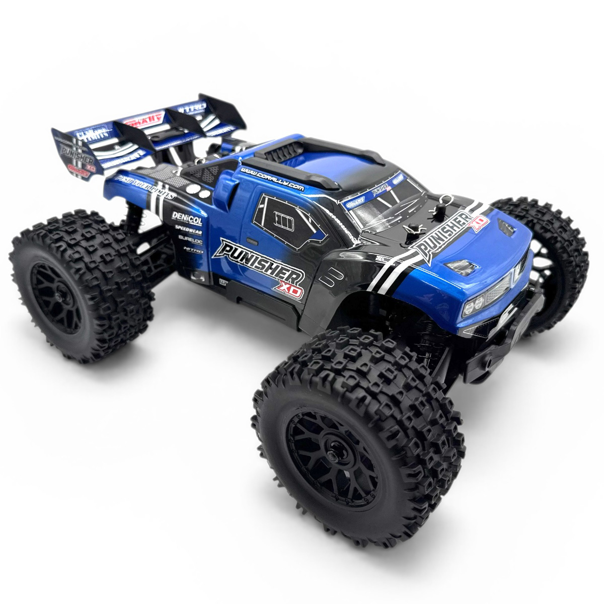Punisher XD 4WD 2S Small Scale, RTR Monster Truck, Blue Team Corally small scale RTR monster truck